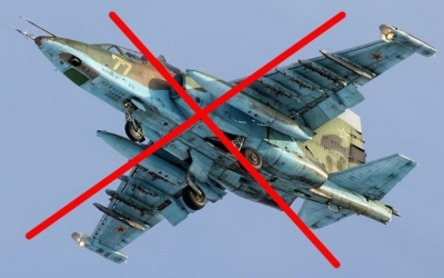 Українські військові збили російський Су-25 на Донеччині